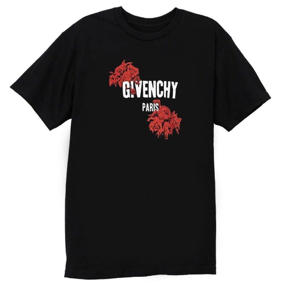 Red Rose Paris Givenchy Graphic T Shirt Fashion Streetwear Casual Gift Tee 159